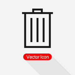 Delete Icon, Recycle Bin Icon Vector Illustration Eps10