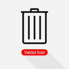 Delete Icon, Recycle Bin Icon Vector Illustration Eps10