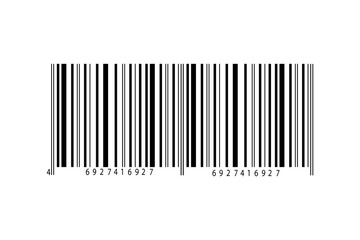 Realistic bar code icon. A modern simple flat barcode. Marketing, the concept of the Internet. Fashionable vector sign of a market trademark for website design, mobile application.