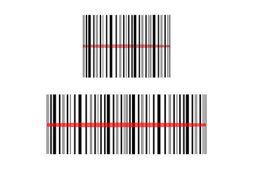 Realistic bar code icon. A modern simple flat barcode. Marketing, the concept of the Internet. Fashionable vector sign of a market trademark for website design, mobile application.