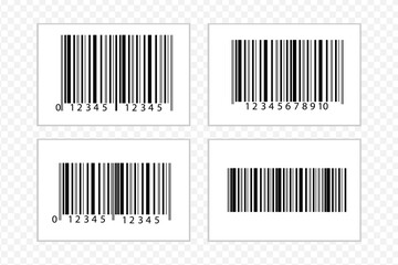 Realistic bar code icon. A modern simple flat barcode. Marketing, the concept of the Internet. Fashionable vector sign of a market trademark for website design, mobile application.