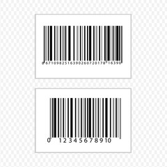 Realistic bar code icon. A modern simple flat barcode. Marketing, the concept of the Internet. Fashionable vector sign of a market trademark for website design, mobile application.