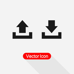 Download and Upload Icons Vector Illustration Eps10