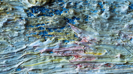 Multicolored abstract oil paint texture