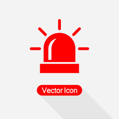 Flasher Icon, Alarm Siren Icon Vector Illustration Eps10