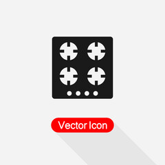 Gas Stove Icon Vector Illustration Eps10