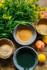 Ingredients for a natural juice