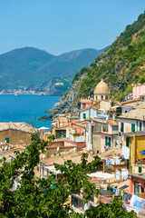 Fototapeta premium Vernazza town on the seaside in Cinque Terre