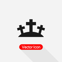 Fototapeta premium Graveyard Icon Vector Illustration Eps10