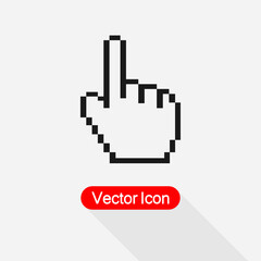 Hand Cursor Icon Touch Icon Vector Illustration Eps10