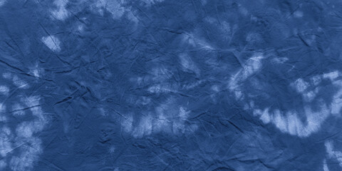 Ocean Old Dirty Art. Blue Tie and Dye. Ink 