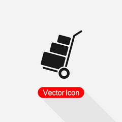 Hand Truck Icon Vector Illustration Eps10