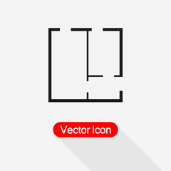 Home Plan Icon Vector Illustration Eps10