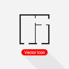 Home Plan Icon Vector Illustration Eps10
