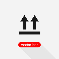 Icon Of Side Up Sign Vector Illustration Eps10