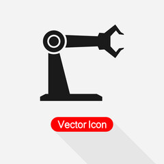 Industrial Robot Icon Vector Illustration Eps10