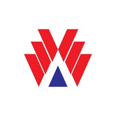 A letter or Triangle with wing logo design vector