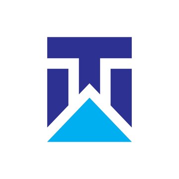 MT letter with triangle or mountain tactical equipment or adventure product logo design vector