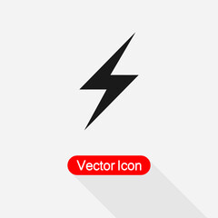 Lightning Icon, Electro Light Icon Vector Illustration Eps10