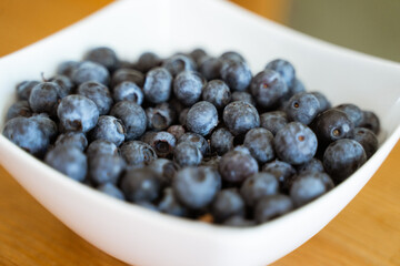 fresh blueberries in a bowl 