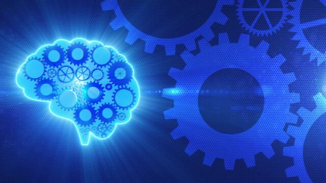 brain gears working_with_light_number count technology_4K