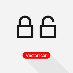 Lock and Unlock Icon Vector Illustration Eps10