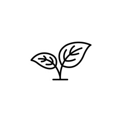 Leaf icon logo vector illustration. organic symbol