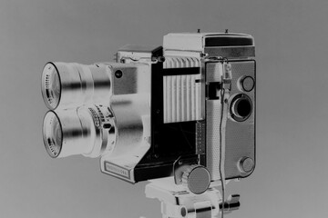 Analogkamera alt Kamera retro Mittelformat Film Stativ Studio zweiäugig professionell profi...