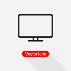 Monitor Icon, PC Icon Vector Illustration Eps10