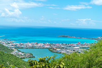 The caribbean island of St.maarten / st.martin cityscape