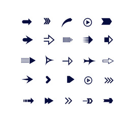 Fototapeta premium Set of arrows. Collection of different styles. Vector illustration.