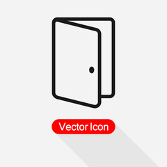 Open Door Icon Vector Illustration Eps10