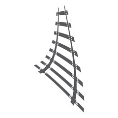 Train tracks vector icon design template illustration