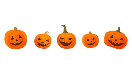 Set of halloween pumpkins, background