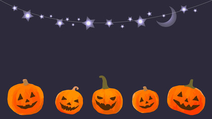 Set of halloween pumpkins, background