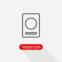 Passport Icon Vector Illustration Eps10