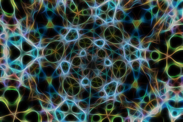 Abstract fractal neon texture fantastic background