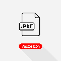 PDF File Icon Vector Illustration Eps10