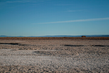 Fototapeta na wymiar desert sand blue sky isolated