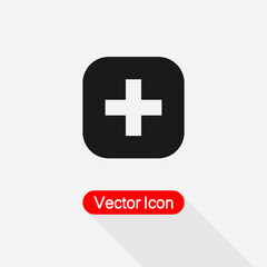 Fototapeta premium Plus Icon, Add Icon Vector Illustration Eps10