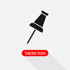 Push Pin Icon Vector Illustration Eps10