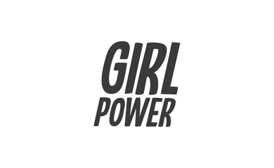 Girl power quote lettering. Calligraphy inspiration graphic design typography. Hand written card. Simple vector Female sign.