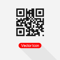 QR Code Icon Vector Illustration Eps10