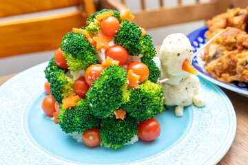 かわいいクリスマスサラダ