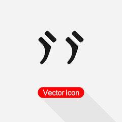 Quotation Mark Symbol, Double Quotes Icon Vector Illustration Eps10