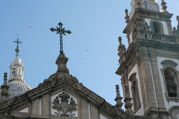 Fototapeta na wymiar church cross blue sky religious