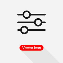 Settings Icon,Equalizer Icon Vector Illustration Eps10
