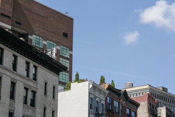 skyline city buildings clouds sky