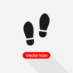 Shoeprint Icon Vector Illustration Eps10
