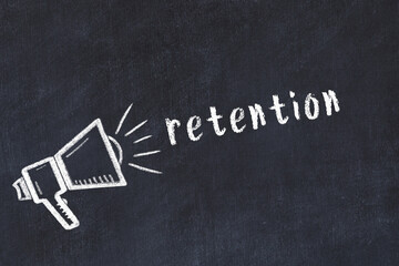 Chalk loudspeaker and inscription retention on black chalkboard